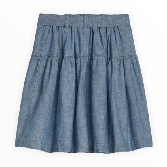 GAP Kids | Blue | CHAMBRAY BUTTON-FRONT SKIRT - Picture 3 of 8